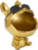 Mauro Ferretti Dekofigur Hund Ø17x23,5 cm gold schwarz Produktbild-Vorschau 1