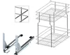Unterschrankauszug 40 cm Soft-Close Chrom – Bodenmontage Produktbild-Vorschau 7