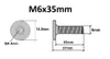 Flachkopfschrauben M6 Möbelschrauben Möbelverbinder 35mm Produktbild-Vorschau 2