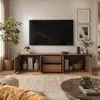 TV Lowboard 200 cm, abgerundeten Kanten & Ecken, Retro Produktbild-Vorschau 2