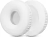 Two white ear pads for headphones are shown on a white background. Náhled obrázku produktu