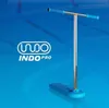A blue Indo PRO stunt scooter trainer on a blue background. Anteprima dell’immagine prodotto