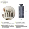 4er Set Vase Schwarz Grau H14cm Glas Tischdeko Blumendeko Produktbild-Vorschau 2