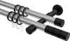 Interdeco Gardinenstange / Vorhangstange Silbergrau / Produktbild-Vorschau 1