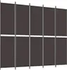 vidaXL 5 ks Paraván hnědý 250x220 cm Látka Náhled obrázku produktu 1