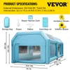 VEVOR Přenosná nafukovací stříkací kabina, 7 x 4 x 2,5 m Náhled obrázku produktu 7