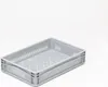 A gray plastic crate is shown against a white background. Produktbild-Vorschau