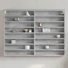 vidaXL Vitrína betonová šedá 100x8,5x75 cm materiál na bázi Náhled obrázku produktu 2