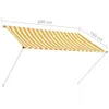 Zatahovací markýza žluto-bílá 200 x 150 cm Náhled obrázku produktu 8