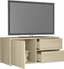 TV skříňka Sonoma dub 80x34x36 cm odvozený výrobek ze dřeva Náhled obrázku produktu 4