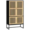 vidaXL Highboard Black 70x35x125 cm výrobek z odvozeného Náhled obrázku produktu 1