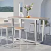 AXI James Barset aus Aluminium mit Holz Look | Bartisch mit Produktbild-Vorschau 3