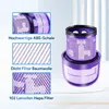A collage showing a vacuum cleaner filter with close-up images highlighting its features and materials. Produktbild-Vorschau