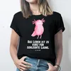 Mr. & Mrs. Panda T-Shirt Axolotl Glücklich - Schwarz - Produktbild-Vorschau 3