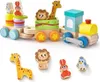 3-teiliges Holzeisenbahn-Set, Zug Spielzug mit niedlicher Produktbild-Vorschau 1