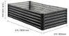 Podwyższona grządka metalowa SucceBuy 1800 x 900 x 430 mm, Podgląd zdjęcia produktu 8