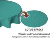 Tischdecke petrol rund 160 cm Ø beschichtet Leinenoptik Produktbild-Vorschau 3