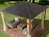 TOOLPORT Gazebo da giardino 3x3 m look legno, tetto Hardtop Anteprima dell’immagine prodotto 6