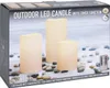LED Outdoor Kerzen Kerzenset Fernbedienung Timer Elfenbein Produktbild-Vorschau 4