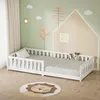ML-Design Kinderbett 90x200 cm Weiß Bodenbett für Kinder Produktbild-Vorschau 7