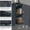 doporro Buffet Commode 100cm Meuble de Rangement Chêne Voir les images du produit 5