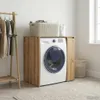 vidaXL Waschmaschinen-Schrank mit Tür Artisan-Eiche 87 x 60 Produktbild-Vorschau 3
