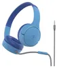 A pair of blue headphones on a white background. Produktbild-Vorschau