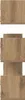 Three wooden shelves are stacked vertically against a white background. Anteprima dell’immagine prodotto