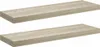 vidaXL Závesné police 2 ks Dubový vzhľad 80x23,5x3,8 cm MDF Náhľad obrázku produktu 1