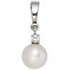 JOBO Anhänger 585 Gold Weißgold 1 Süßwasser Perle 1 Diamant Produktbild-Vorschau 4