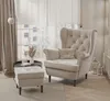 Idohome - Ohrensessel mit Hoker SCANDI im skandinavischen Produktbild-Vorschau 2