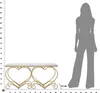 Banc Panca 105 x 51.5 x 37.5 cm Métal MDF Polyester Or Voir les images du produit 9