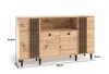 Sideboard breite Kommode Laura VI Eiche Holz in Natur Produktbild-Vorschau 4