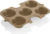 A gold-colored muffin tin with six cups is shown from a slightly elevated angle against a white background. Podgląd zdjęcia produktu