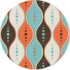 MuchoWow® Mauspad Mousepad Retro - Kreis - Design 40x40 cm Produktbild-Vorschau 1