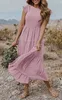 ASKSA Damen Elegant Kleid Maxikleid A-Linie Swing Boho Produktbild-Vorschau 5