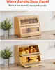 SucceBuy Doppelschichtiger Brotkasten aus Holz für die Produktbild-Vorschau 4