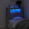 vidaXL LED čelo postele betónová sivá 100x18,5x103,5 cm Náhľad obrázku produktu 2
