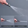 A hand holding a shower head spraying water, with two inset images showing different spray patterns. Podgląd zdjęcia produktu