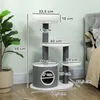 PawHut Kratzbaum 98 cm Katzenturm mit Höhle Kratzstämme 3 Produktbild-Vorschau 3
