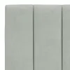 Cuscino Testiera Hanko Grigio Chiaro 120 cm in Velluto Anteprima dell’immagine prodotto 7