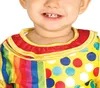 Close-up of a baby wearing a colorful clown costume. Podgląd zdjęcia produktu