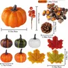 set de décoration d'automne de 162 pièces - feuilles Voir les images du produit 6