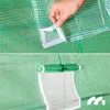 A collage showing a close-up of a greenhouse cover and a rolled-up window. Produktbild-Vorschau