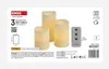 LED Dekoration – 3x Wachskerze, 3x 3x AAA, Innen, Vintage, Fernbedienung Produktbild-Vorschau