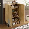 Merax Schuhschrank 60x32x94cm mit schwarzem Metallgestell, Produktbild-Vorschau 2