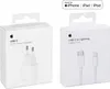 Two white product boxes for Apple chargers, one for a power adapter and one for a cable. Produktbild-Vorschau