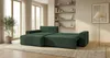 CORNERO Ecksofa mit schlaffunktion VIENNA links grün Cord Produktbild-Vorschau 6