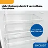 Interior view of a refrigerator with adjustable glass shelves. Produktbild-Vorschau