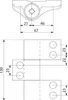 Scharnier WALA WX 80104571 3-flügelig asymmetrisch L=67 Produktbild-Vorschau 2
